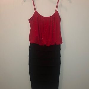 Sweet Storm Red and Black Dress